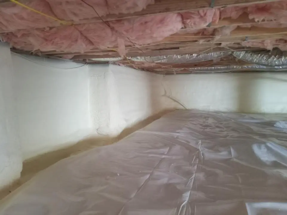 Crawl space encapsulation with closed-cell spray foam for Flat Roof Repair in University of California-Davis
